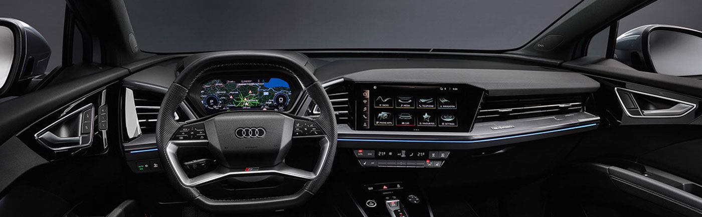 A new dimension of e-mobility: the Audi Q4 e-tron sets a benchmark for  interior and operation > Audi News > Audi St. Maarten